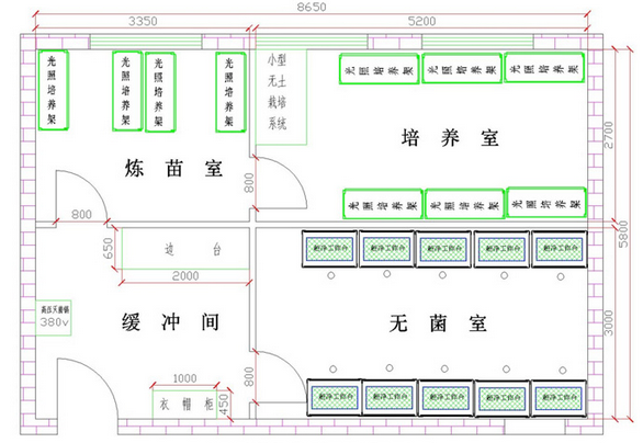 食用菌培養(yǎng)實(shí)驗(yàn)室設(shè)計(jì)圖