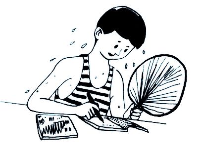 高溫車(chē)間很熱的樣子